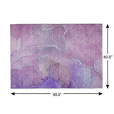 5' X 8' Purple And Lavender Abstract Shag Washable Area Rug With UV Protection - HomeRoots - Flyclothing LLC