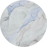 8' Blue And Denim Blue Abstract Shag Washable Round Rug With UV Protection - HomeRoots - Flyclothing LLC