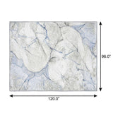 8' X 10' Blue And Denim Blue Abstract Shag Washable Area Rug With UV Protection - HomeRoots - Flyclothing LLC