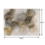 9' X 12' Brown And Ivory Abstract Shag Washable Area Rug With UV Protection - HomeRoots - Flyclothing LLC
