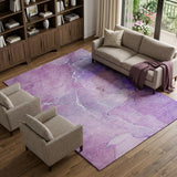 10' X 14' Purple And Lavender Abstract Shag Washable Area Rug With UV Protection - HomeRoots - Flyclothing LLC