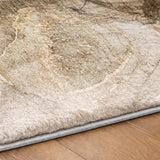 10' X 14' Brown And Ivory Abstract Shag Washable Area Rug With UV Protection - HomeRoots - Flyclothing LLC