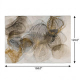 10' X 14' Brown And Ivory Abstract Shag Washable Area Rug With UV Protection - HomeRoots - Flyclothing LLC