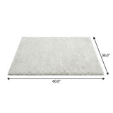 3' X 5' Gray And Charcoal Abstract Shag Washable Area Rug With UV Protection - HomeRoots - Flyclothing LLC