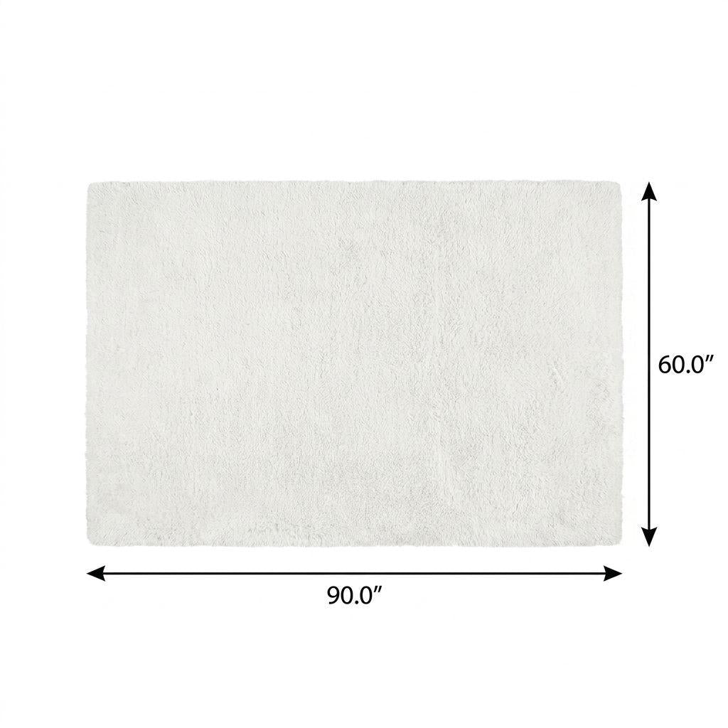 5' X 8' Gray And Charcoal Abstract Shag Washable Area Rug With UV Protection - HomeRoots - Flyclothing LLC