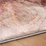 8' X 10' Burgundy And Blush Abstract Shag Washable Area Rug With UV Protection - HomeRoots - Flyclothing LLC