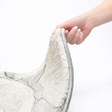8' Gray And Charcoal Abstract Shag Washable Round Rug With UV Protection - HomeRoots - Flyclothing LLC