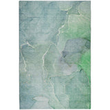 8' X 10' Teal And Green Abstract Shag Washable Area Rug With UV Protection - HomeRoots - Flyclothing LLC