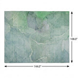 9' X 12' Teal And Green Abstract Shag Washable Area Rug With UV Protection - HomeRoots - Flyclothing LLC