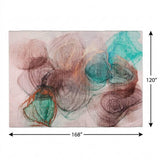10' X 14' Burgundy And Blush Abstract Shag Washable Area Rug With UV Protection - HomeRoots - Flyclothing LLC