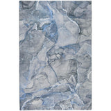 3' X 5' Blue And Gray Abstract Shag Washable Area Rug With UV Protection - HomeRoots - Flyclothing LLC