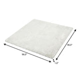 8' Green And Gray Abstract Shag Washable Round Rug With UV Protection - HomeRoots - Flyclothing LLC