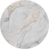8' Ivory And Beige Abstract Shag Washable Round Rug With UV Protection - HomeRoots - Flyclothing LLC