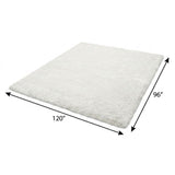 8' X 10' Ivory And Beige Abstract Shag Washable Area Rug With UV Protection - HomeRoots - Flyclothing LLC