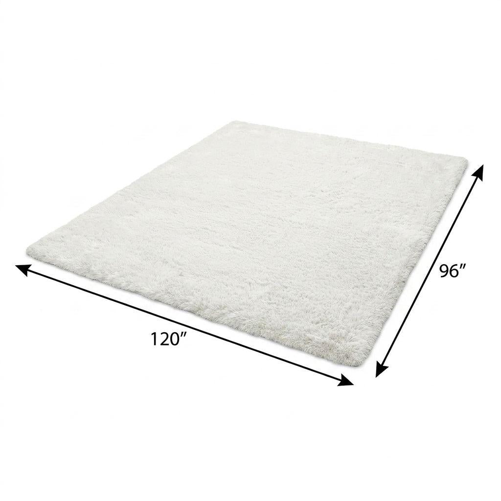 8' X 10' Ivory And Beige Abstract Shag Washable Area Rug With UV Protection - HomeRoots - Flyclothing LLC