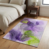 3' X 5' Purple And Lavender Abstract Shag Washable Area Rug With UV Protection - HomeRoots - Flyclothing LLC