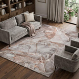 9' X 12' Gray And Charcoal Abstract Shag Washable Area Rug With UV Protection - HomeRoots - Flyclothing LLC