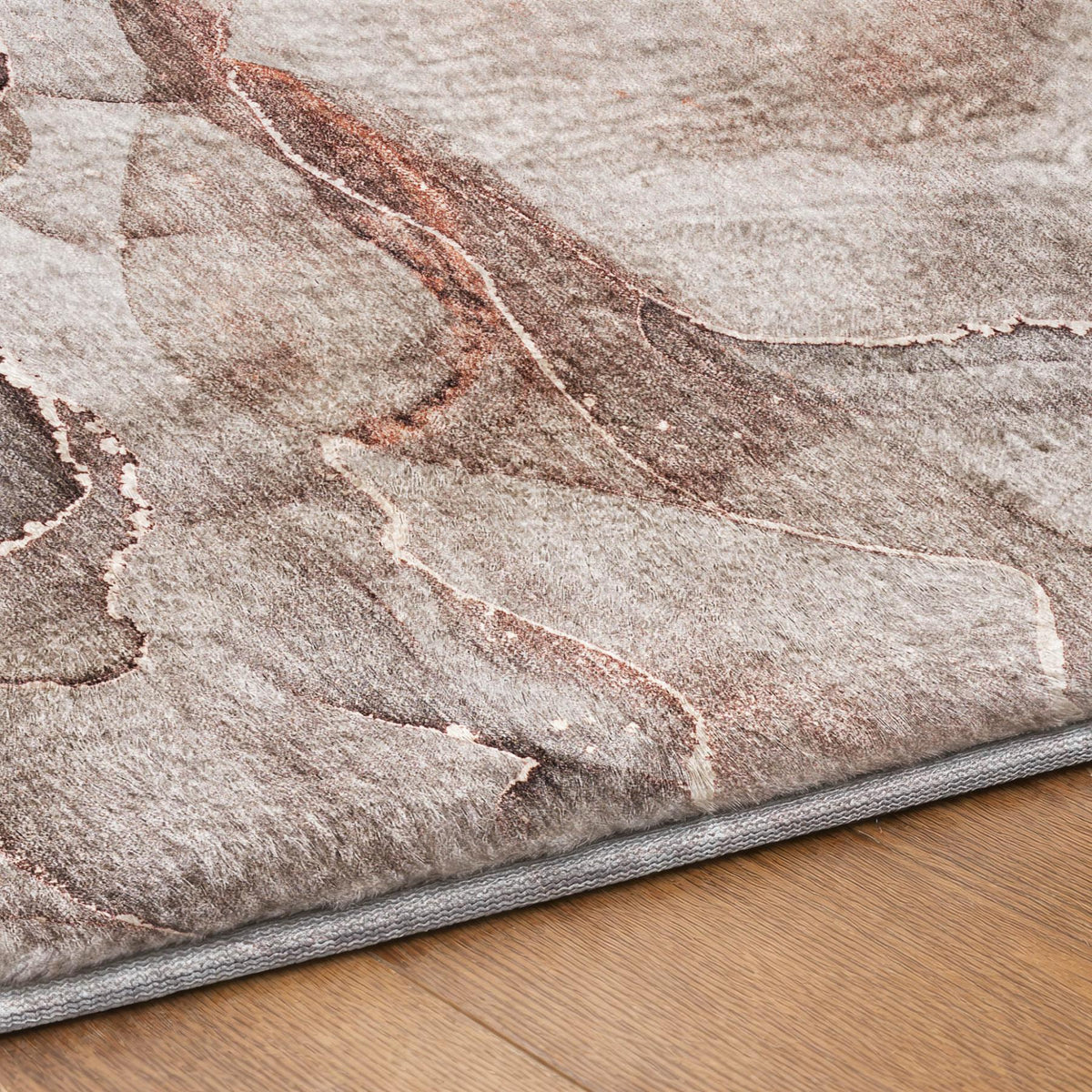9' X 12' Gray And Charcoal Abstract Shag Washable Area Rug With UV Protection - HomeRoots - Flyclothing LLC