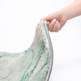 8' Green And Teal Abstract Shag Washable Round Rug With UV Protection - HomeRoots - Flyclothing LLC