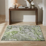 3' X 5' Green And Lime Green Abstract Shag Washable Area Rug With UV Protection - HomeRoots - Flyclothing LLC
