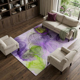 10' X 14' Purple And Lavender Abstract Shag Washable Area Rug With UV Protection - HomeRoots - Flyclothing LLC