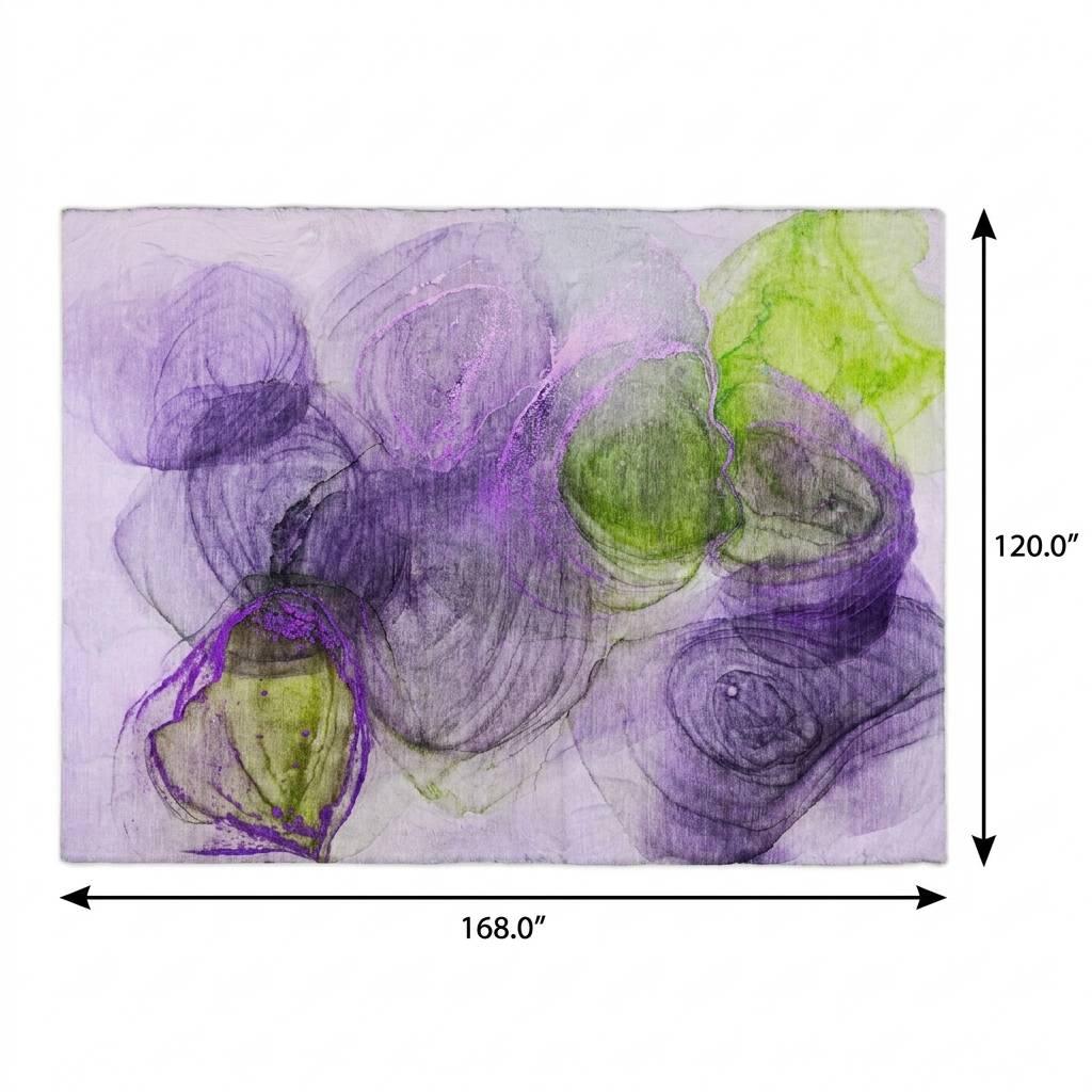 10' X 14' Purple And Lavender Abstract Shag Washable Area Rug With UV Protection - HomeRoots - Flyclothing LLC