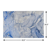 3' X 5' Navy Blue And Blue Abstract Shag Washable Area Rug With UV Protection - HomeRoots - Flyclothing LLC