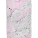 9' X 12' Pink And Gray Abstract Shag Washable Area Rug With UV Protection - HomeRoots - Flyclothing LLC