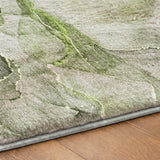 10' X 14' Green And Lime Green Abstract Shag Washable Area Rug With UV Protection - HomeRoots - Flyclothing LLC