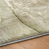 8' Blue And Denim Blue Abstract Shag Washable Round Rug With UV Protection - HomeRoots - Flyclothing LLC