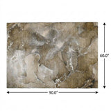 5' X 8' Brown And Chocolate Abstract Shag Washable Area Rug With UV Protection - HomeRoots - Flyclothing LLC