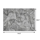 9' X 12' Pewter And Gray Abstract Shag Washable Area Rug With UV Protection - HomeRoots - Flyclothing LLC