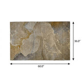 3' X 5' Brown And Taupe Abstract Shag Washable Area Rug With UV Protection - HomeRoots - Flyclothing LLC