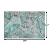 3' X 5' Teal And Gray Abstract Shag Washable Area Rug With UV Protection - HomeRoots - Flyclothing LLC
