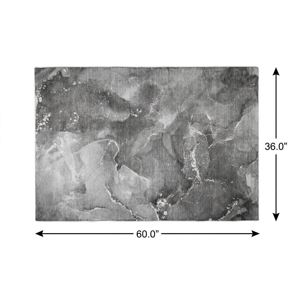 3' X 5' Gray And Charcoal Abstract Shag Washable Area Rug With UV Protection - HomeRoots - Flyclothing LLC