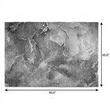 5' X 8' Gray And Charcoal Abstract Shag Washable Area Rug With UV Protection - HomeRoots - Flyclothing LLC