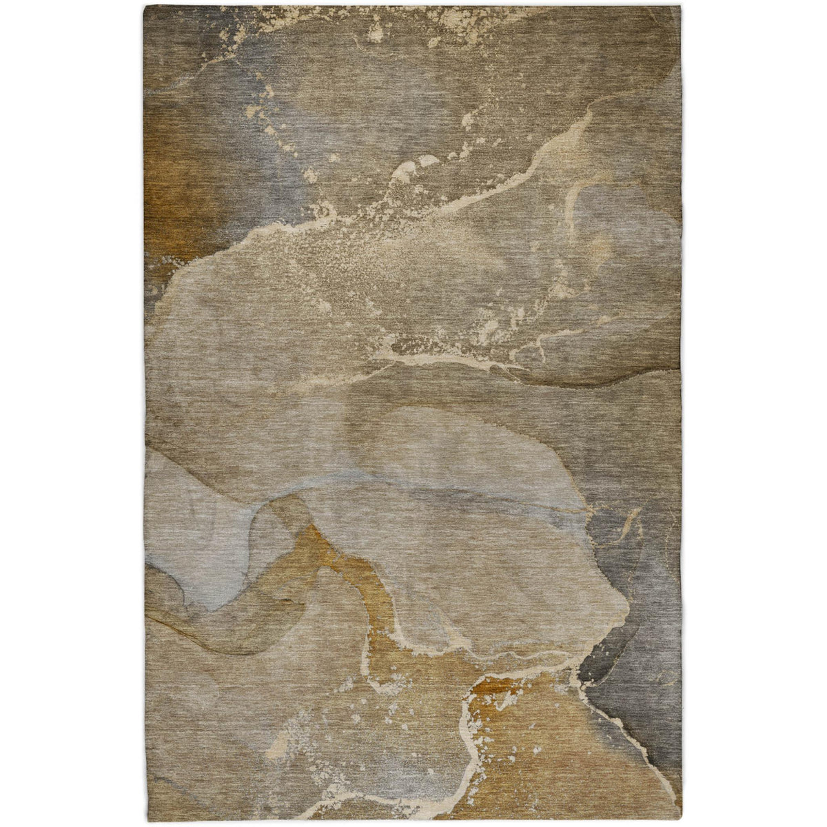 8' X 10' Brown And Taupe Abstract Shag Washable Area Rug With UV Protection - HomeRoots - Flyclothing LLC