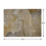 8' X 10' Brown And Taupe Abstract Shag Washable Area Rug With UV Protection - HomeRoots - Flyclothing LLC