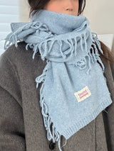 Knitted Fringe Scarf - Trendsi - Flyclothing LLC