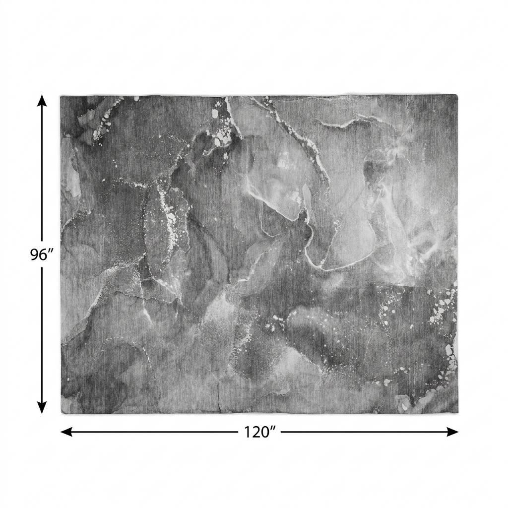 8' X 10' Gray And Charcoal Abstract Shag Washable Area Rug With UV Protection - HomeRoots - Flyclothing LLC