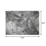 9' X 12' Gray And Charcoal Abstract Shag Washable Area Rug With UV Protection - HomeRoots - Flyclothing LLC