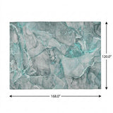 10' X 14' Teal And Gray Abstract Shag Washable Area Rug With UV Protection - HomeRoots - Flyclothing LLC