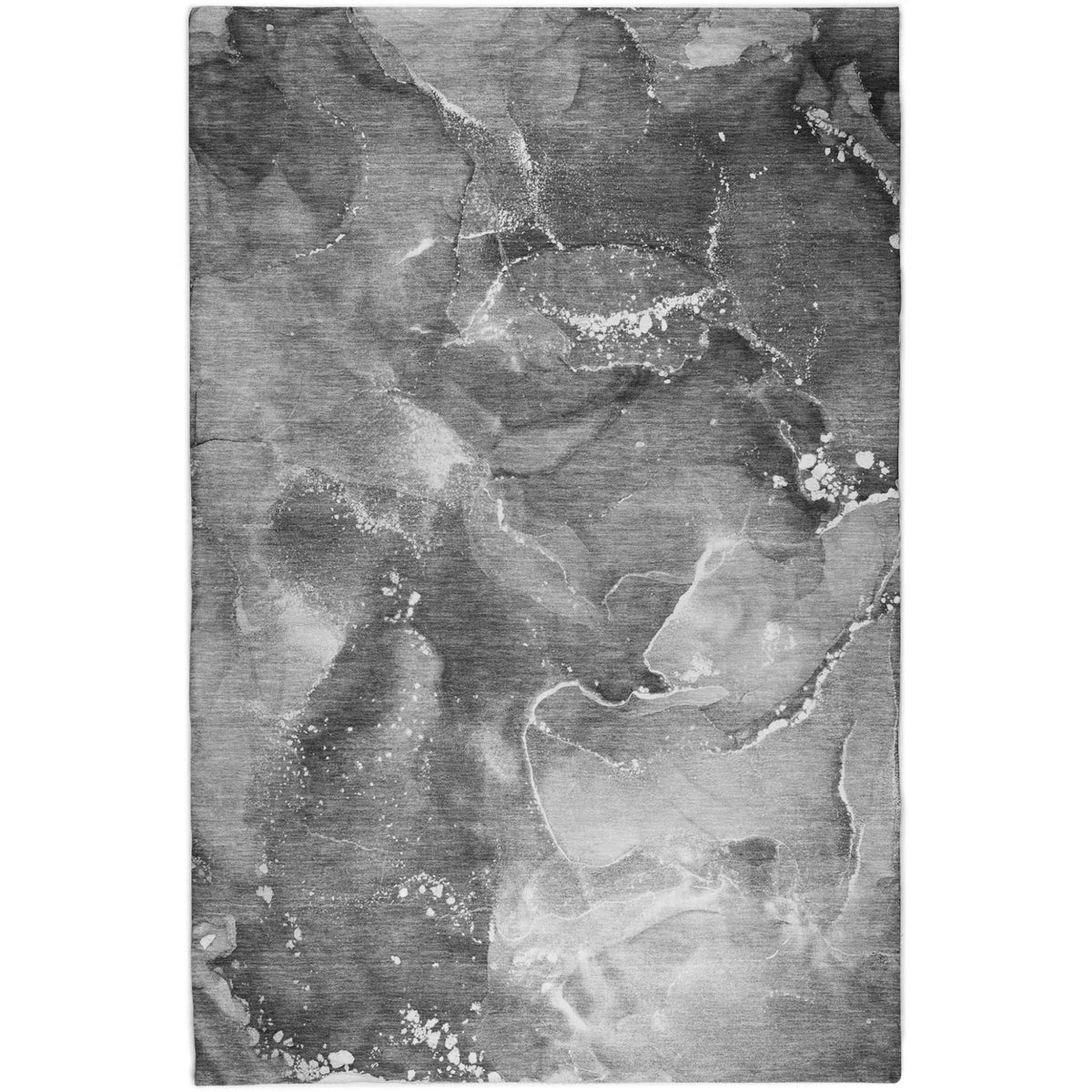 10' X 14' Gray And Charcoal Abstract Shag Washable Area Rug With UV Protection - HomeRoots - Flyclothing LLC