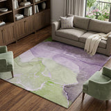 8' X 10' Purple And Lilac Abstract Shag Washable Area Rug With UV Protection - HomeRoots - Flyclothing LLC
