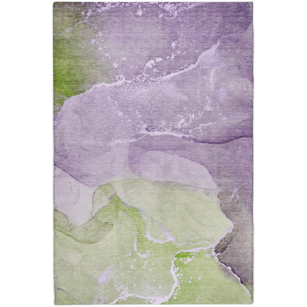 9' X 12' Purple And Lilac Abstract Shag Washable Area Rug With UV Protection - HomeRoots - Flyclothing LLC