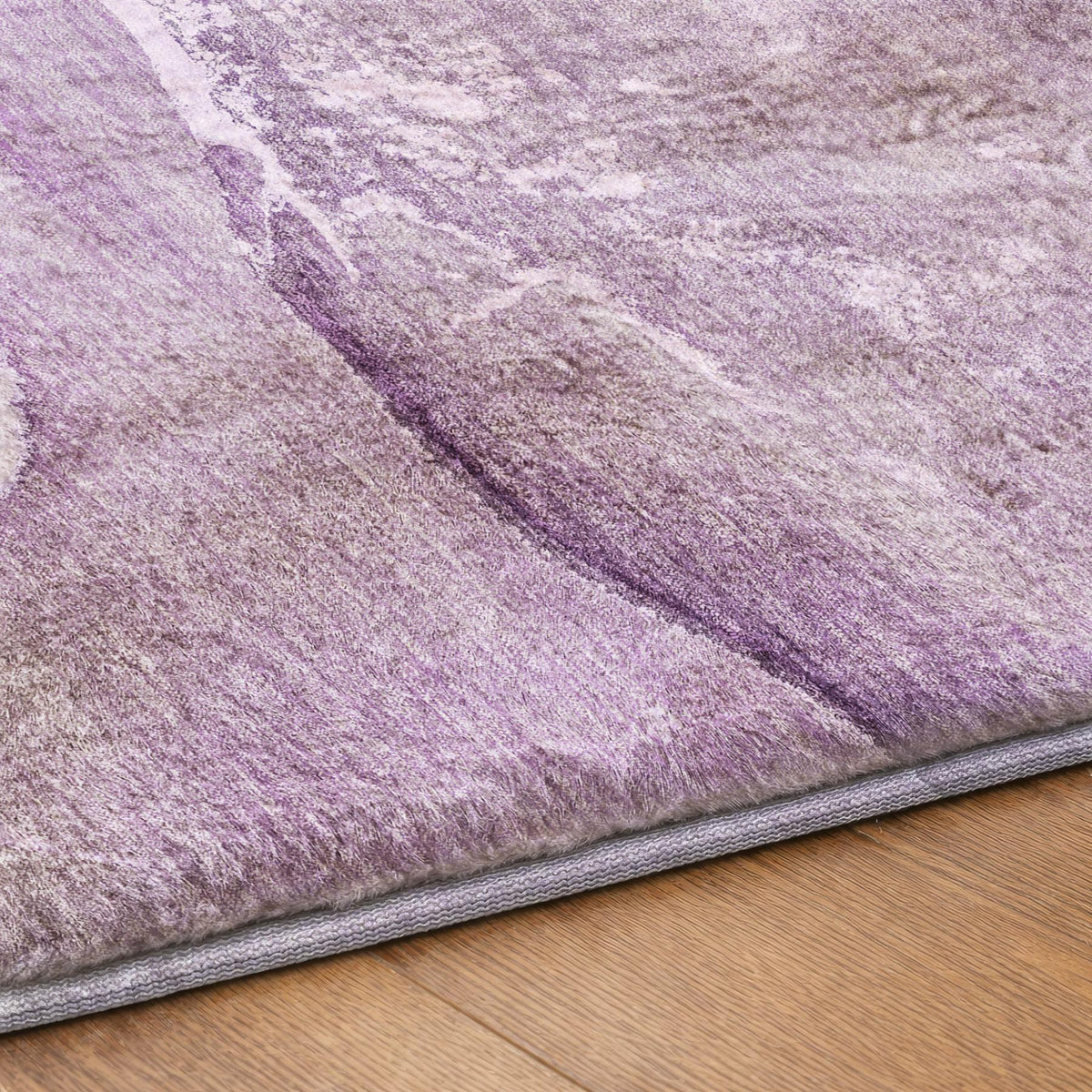 9' X 12' Purple And Lilac Abstract Shag Washable Area Rug With UV Protection - HomeRoots - Flyclothing LLC