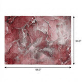 10' X 14' Merlot And Burgundy Abstract Shag Washable Area Rug With UV Protection - HomeRoots - Flyclothing LLC