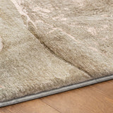 9' X 12' Teal And Taupe Abstract Shag Washable Area Rug With UV Protection - HomeRoots - Flyclothing LLC