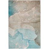 10' X 14' Teal And Taupe Abstract Shag Washable Area Rug With UV Protection - HomeRoots - Flyclothing LLC
