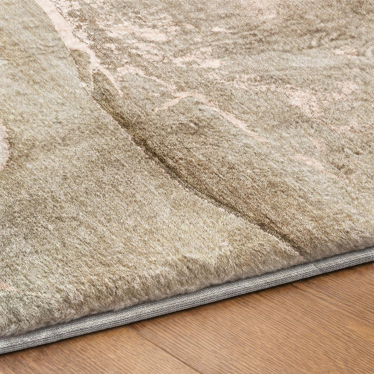 10' X 14' Teal And Taupe Abstract Shag Washable Area Rug With UV Protection - HomeRoots - Flyclothing LLC
